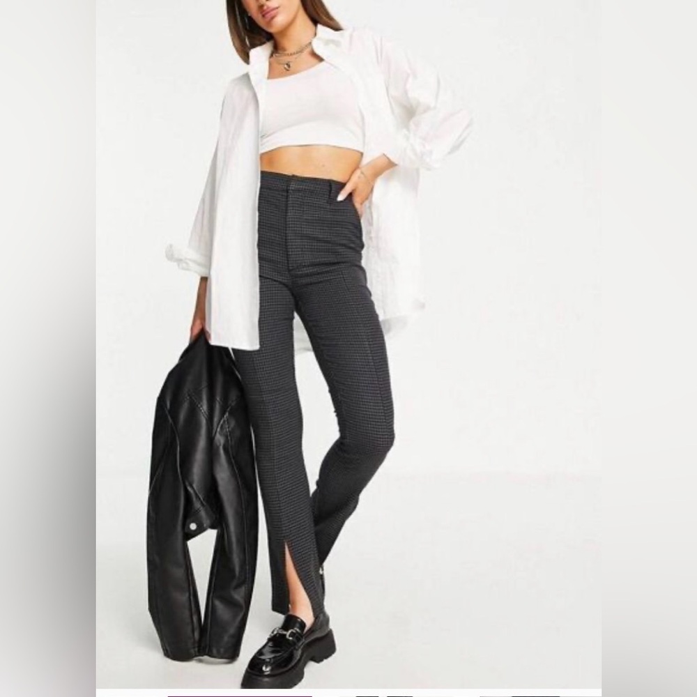NWT Abercrombie The Skinny Ultra High Rise Houndstooth Pants